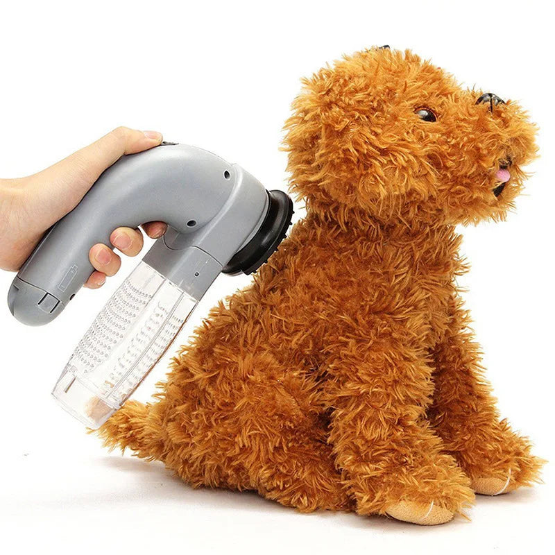 Aspirateur à Poils de Chien Portable à Piles Brosse Massante