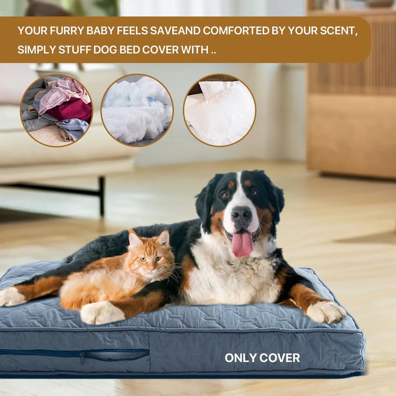 Housse de Matelas pour Chien Étanche Matelassée Jusqu'à 135 cm
