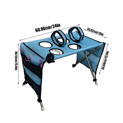 Table de Toilettage Pliable avec Poches, Petit Chien 13,6 kg