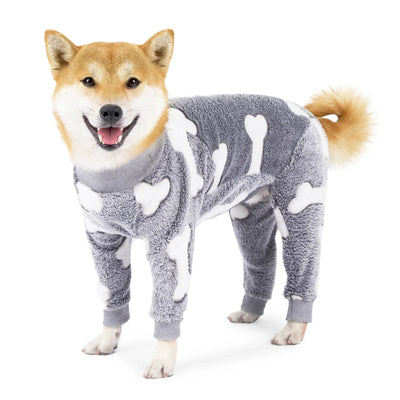 Pyjama Chien Grande Taille Polaire Chaud 4 Pattes