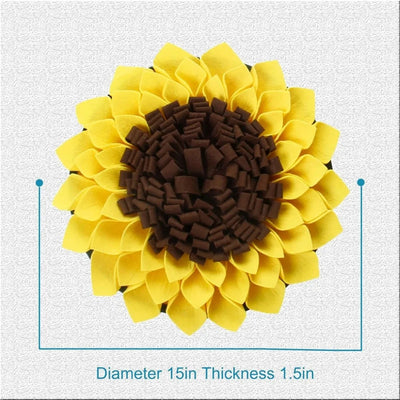 Tapis de Fouille Tournesol Alimentation Lente Chien