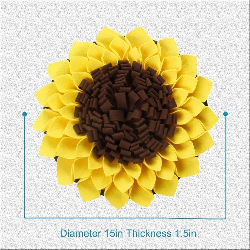 Tapis de Fouille Tournesol Alimentation Lente Chien