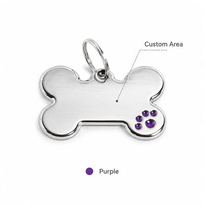 Médaille Gravée en Os à Griffes pour Chien
