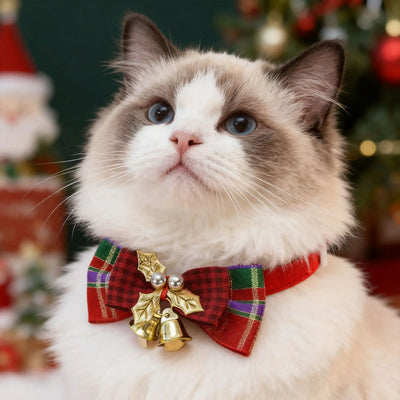 Collier de Noël Nœud Papillon et Clochettes pour Chien