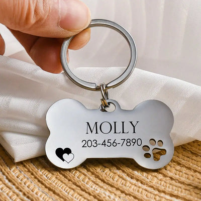 Médaille Gravée Double Face Inox pour Chien