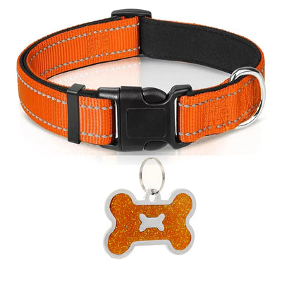 Collier Nylon Doux Réfléchissant pour Chien