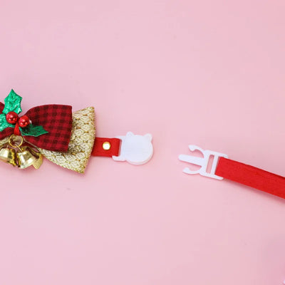 Collier de Noël Nœud Papillon et Clochettes pour Chien