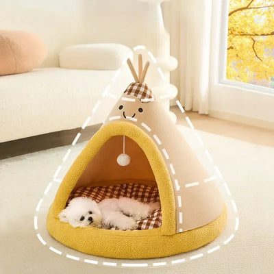 Niche d'Intérieur pour Chien Tipi Douillet 38 à 70 cm