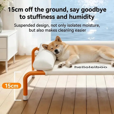 Lit Surélevé pour Chien Maille Respirante Extérieur 105 cm