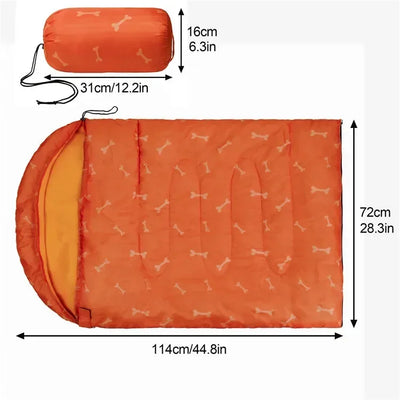 Sac de Couchage Chaud pour Chien Moyen Camping Bivouac