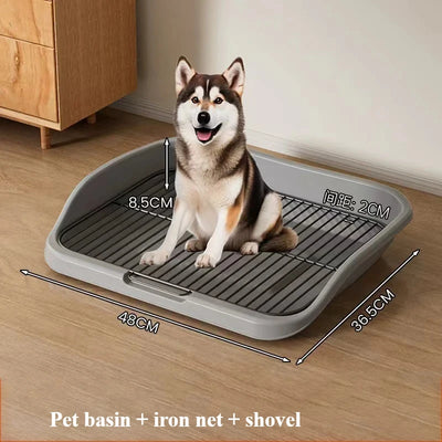 Tapis Éducateur Propreté Litière Chien Bac à Grille Métal