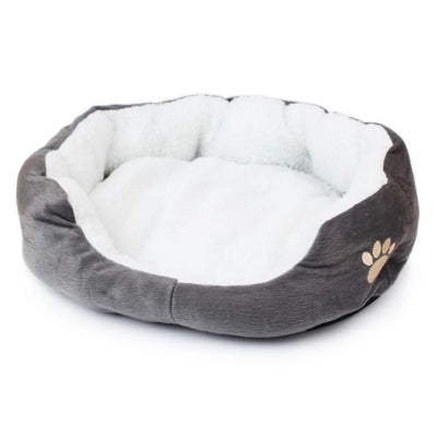 Panier pour Chien Sherpa Ovale Douillet Patte Brodée Intérieur