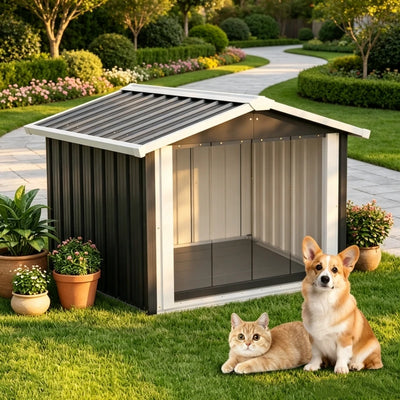 Niche Chien Métal Extérieur Anti-UV Ventilée 102x91x84 cm