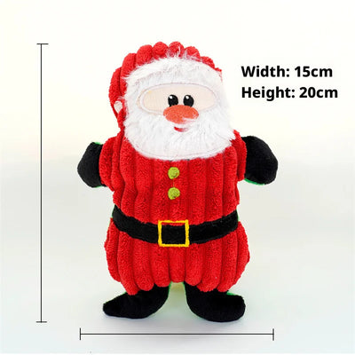 Jouet de Noël Chien Corde et Peluche Hérisson Renne