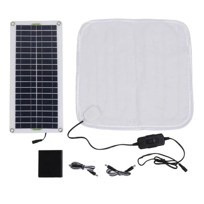 Coussin Chauffant Solaire 50 W Température Réglable pour Chien