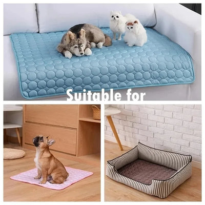 Tapis Rafraîchissant Bleu pour Chien et Chat, Format S à XL
