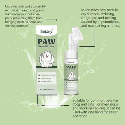Mousse Nettoyante Pattes avec Brosse pour Chien