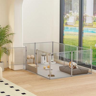 Parc d'Intérieur 180 cm Acrylique 10 Panneaux Grand Chien