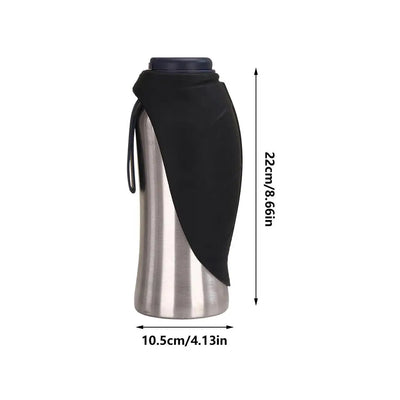 Gamelle de Voyage Chien Bouteille d'Eau Inox Portable