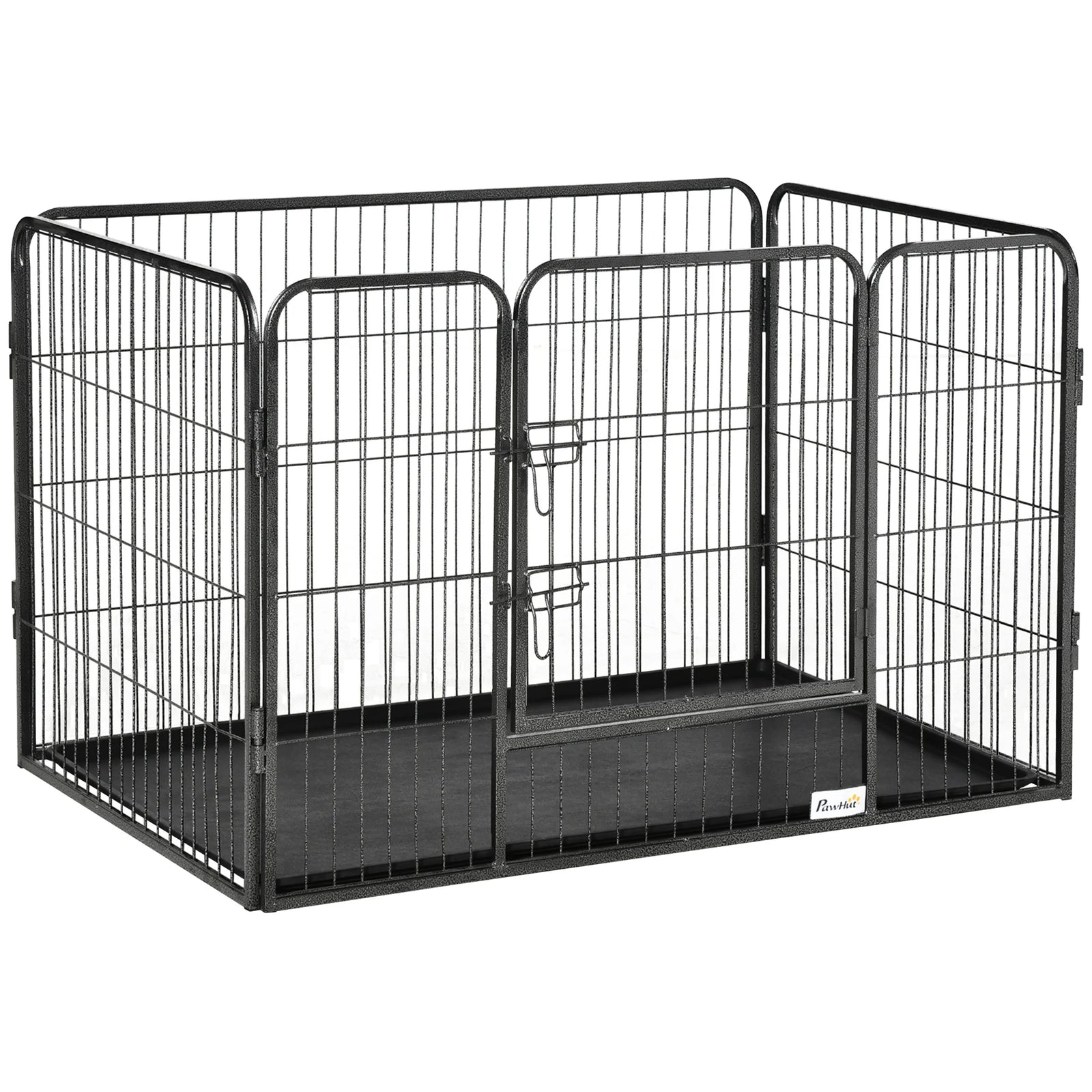 Enclos Parc pour Chien PawHut 4 Panneaux Grillagés 109 cm