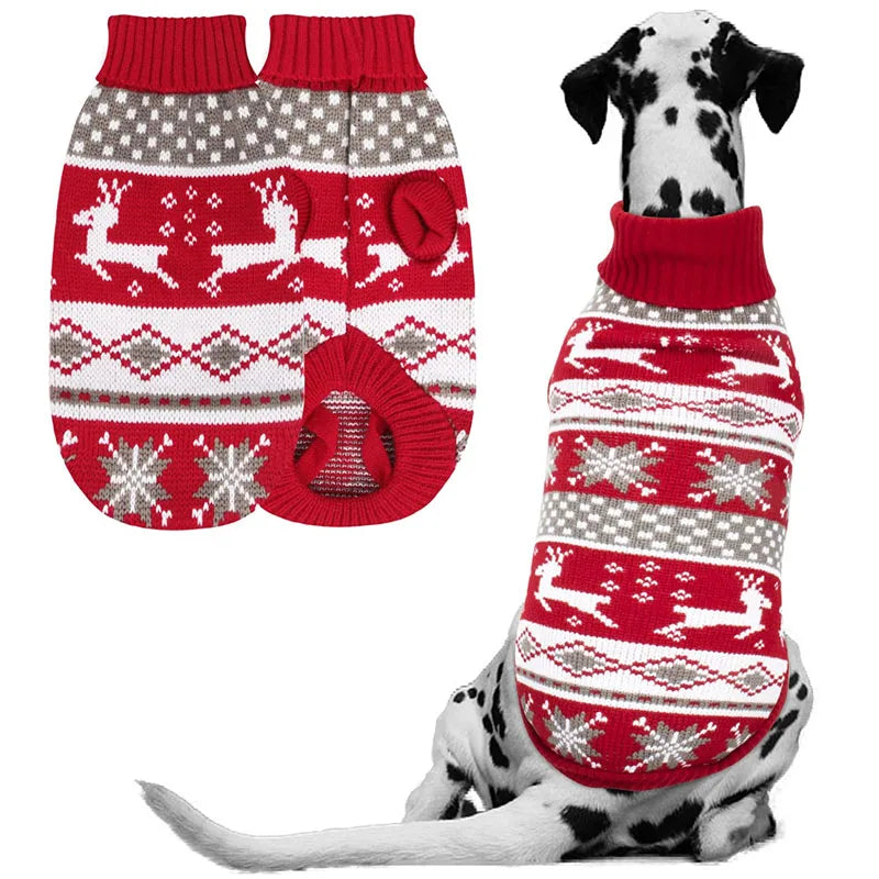 Pull de Noël Renne pour Chien Moyen et Grand