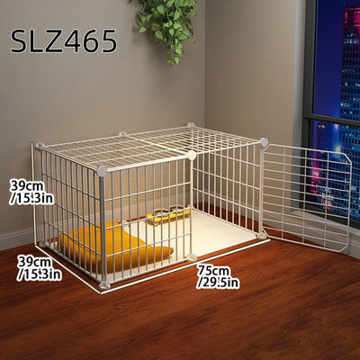 Cage pour Chien Intérieur Petite Taille avec Zone Toilette