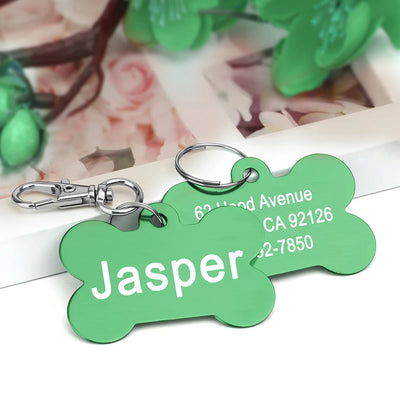 Médaille Gravée en Os pour Chien et Chat