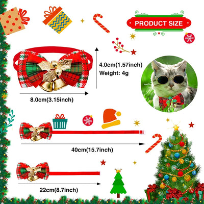 Nœuds Papillon de Noël à Clochette pour Chien