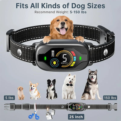 Collier Anti-Aboiement 4 Modes Gros Chien IP67