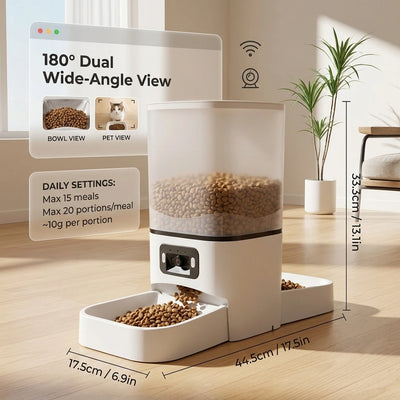 Distributeur de Croquettes 6 L WiFi Caméra 2 Mégapixels