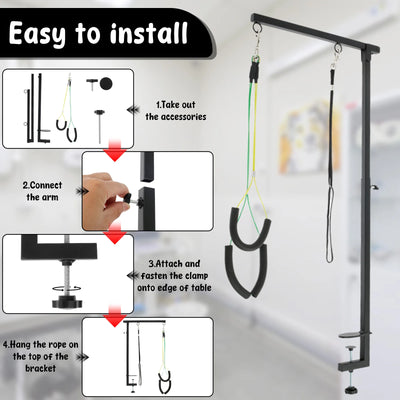 Bras de Table de Toilettage Chien en Fer avec Pince