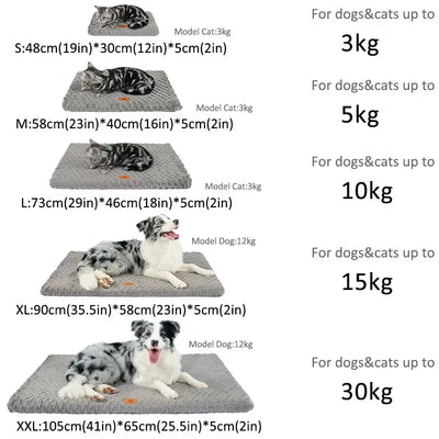 Matelas Orthopédique pour Chien Mémoire de Forme Housse Amovible