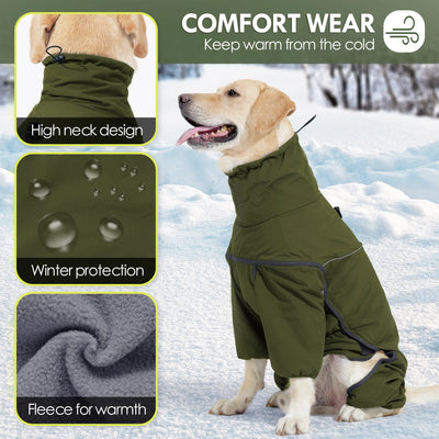 Manteau Imperméable Combinaison Rembourrée d'Hiver Grand Chien