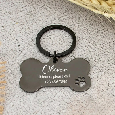Médaille Gravée en Os Inox pour Chien