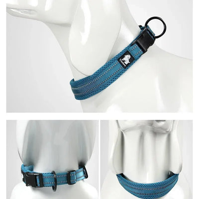 Collier Maille Nylon Réfléchissant Gros Chien