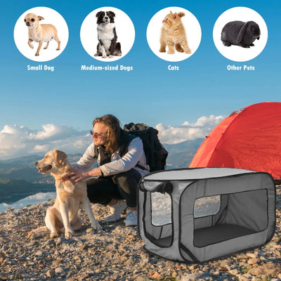 Caisse Pliable pour Chien Coffre de Voiture 92 cm