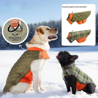 Manteau Imperméable Réfléchissant Hiver pour Gros Chien