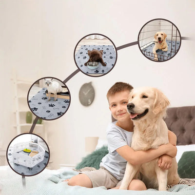 Tapis de Couchage pour Chien Antidérapant Étanche Toutes Saisons
