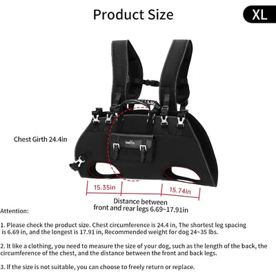 Harnais Levage Gros Chien Handicapé Réglable