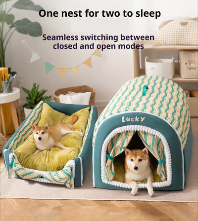 Niche d'Intérieur pour Chien Cabane en Arche Petit Chien 3 Tailles