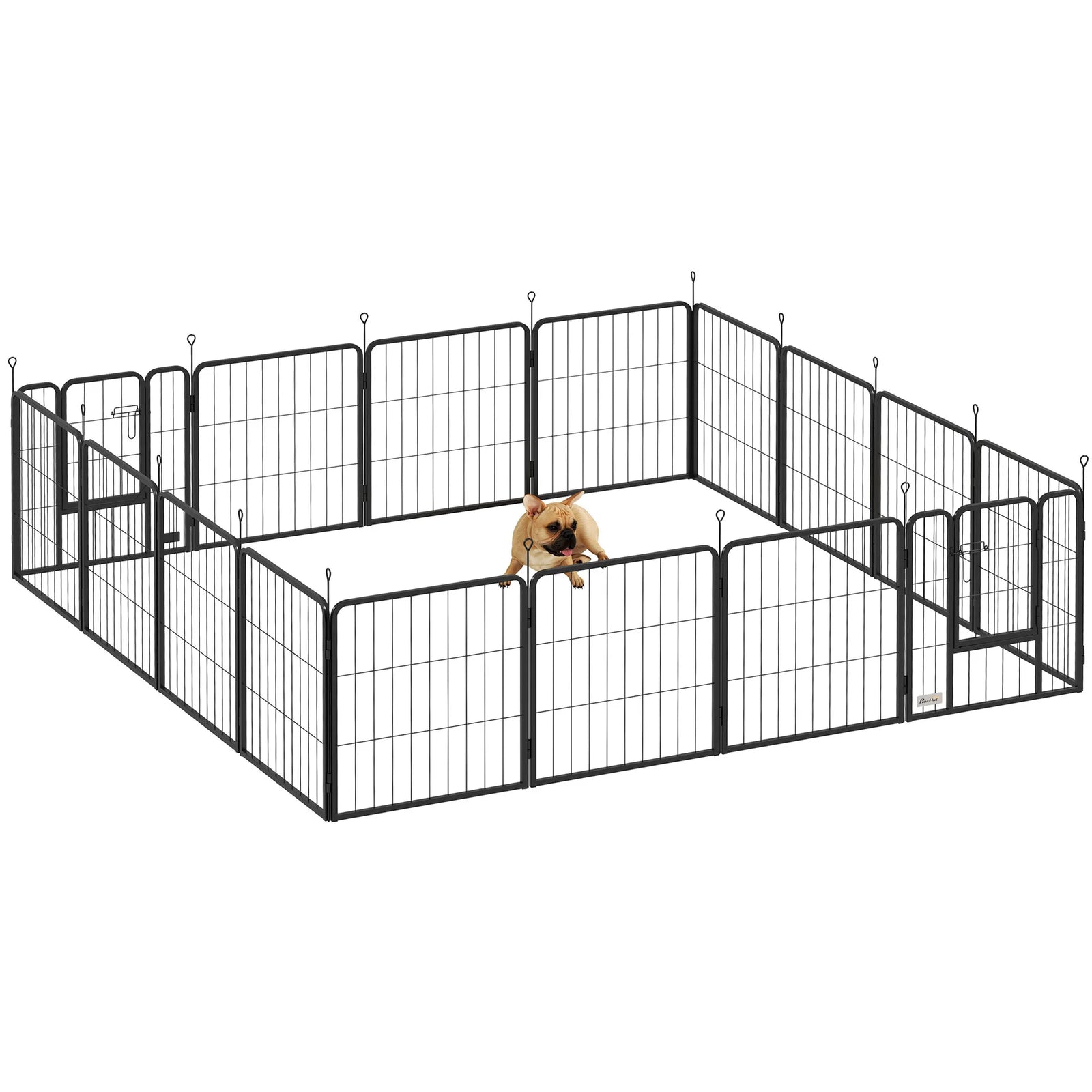 Parc pour Chien PawHut 16 Panneaux Modulable 60 cm