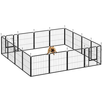Parc pour Chien PawHut 16 Panneaux Modulable 60 cm