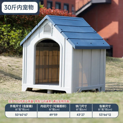 Niche pour Chien Extérieur Plastique Isolée Grande Taille Toutes Saisons