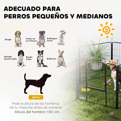 Parc pour Chien PawHut 6 Panneaux Pliable 80 cm