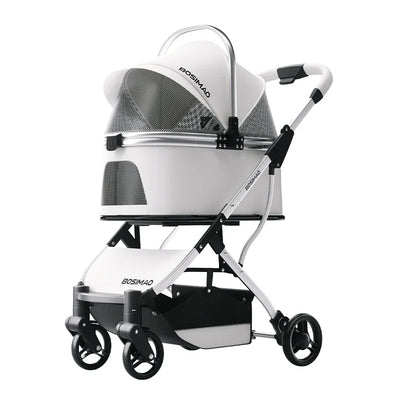 Poussette pour Chien Légère Pliable à Nacelle Amovible