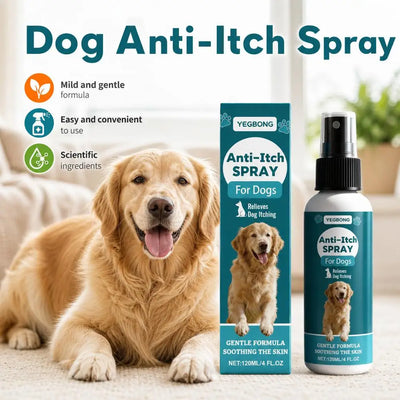 Spray Anti-Démangeaisons pour Chien, Apaisant Peau Sèche 120 ml