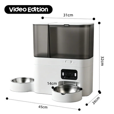Distributeur de Croquettes 5 L et Abreuvoir 3 L avec Caméra
