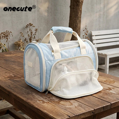 Sac de Transport Chien Chat Bleu Ciel Aéré