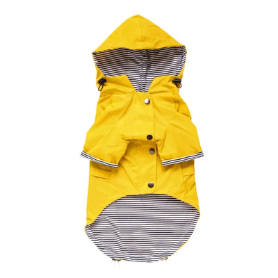 Manteau Imperméable Jaune Capuche Bouledogue Français Carlin