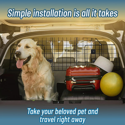 Grille de Séparation Voiture pour Chien, Réglable 91-154 cm